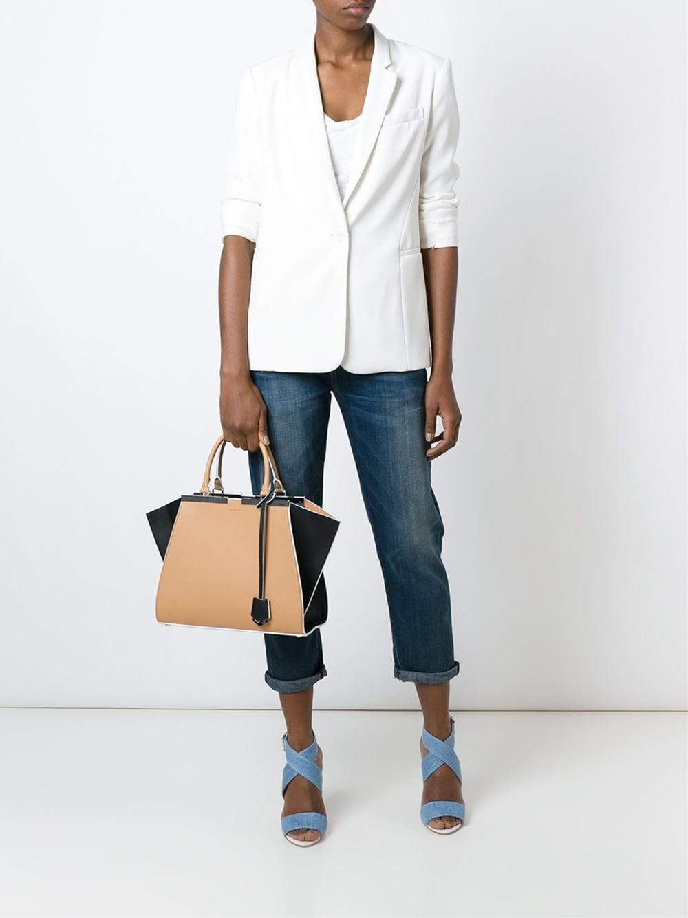 FENDI-3Jours Shopper Bag-BROWN