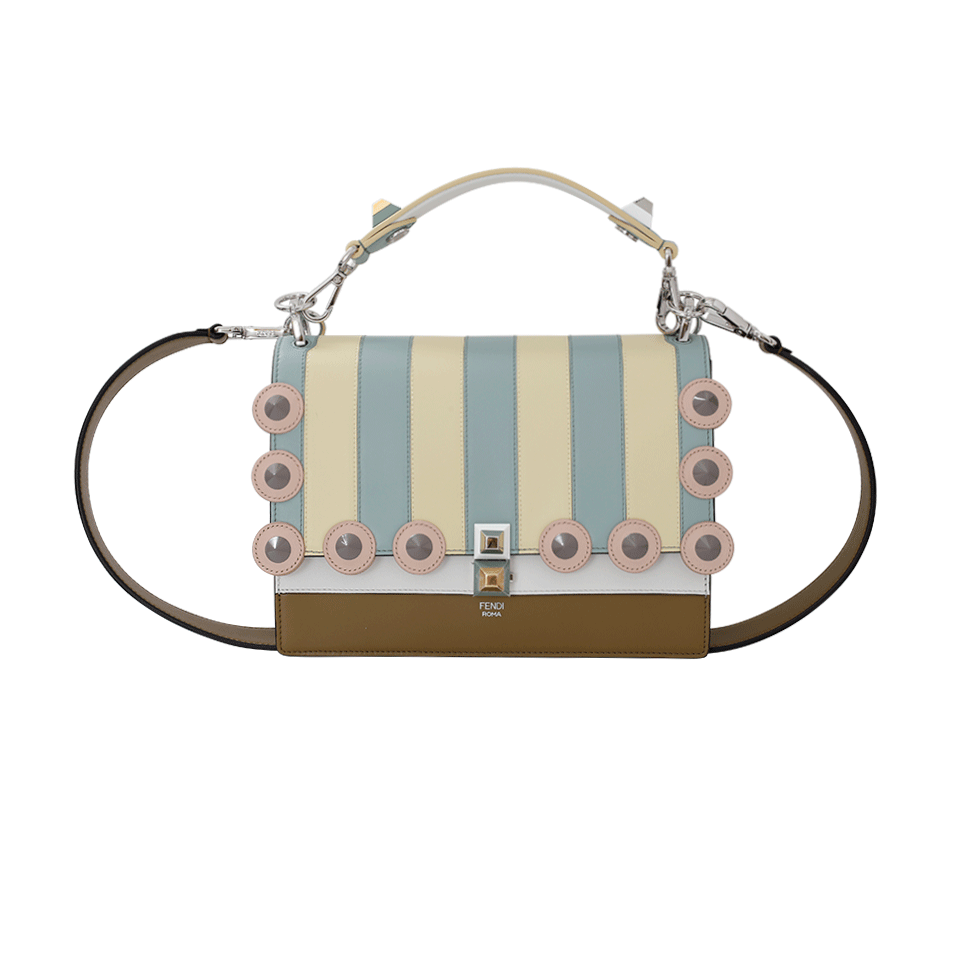 FENDI-Marquetry Studded Handbag-CAMALEON