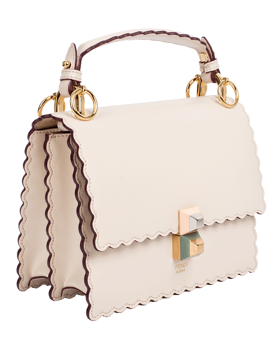FENDI-Kan I Small Bag With Scallop Chain-CAMELIA