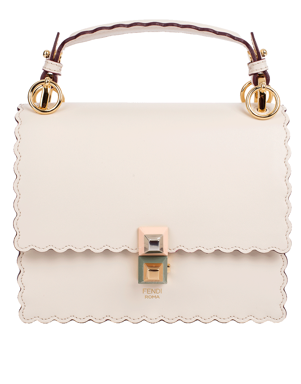 FENDI-Kan I Small Bag With Scallop Chain-CAMELIA