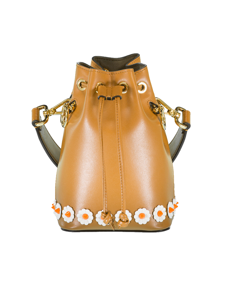 FENDI-Mini Bucket Floral Bag-CARAMEL