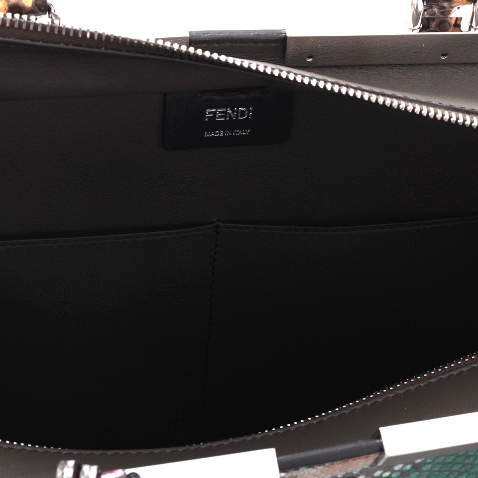 FENDI-3Jours Python Shopper Bag-CLOUD