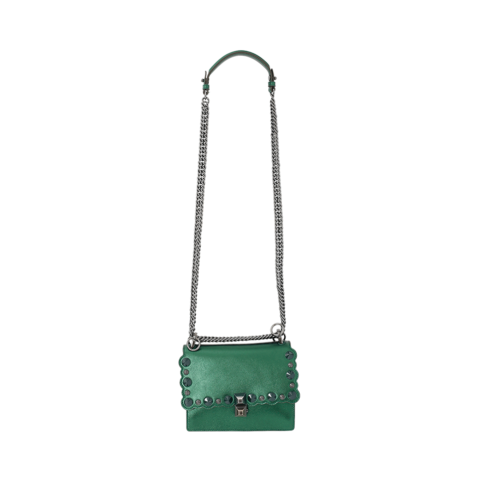 FENDI-Metallic Mini Kan I-EMERALD