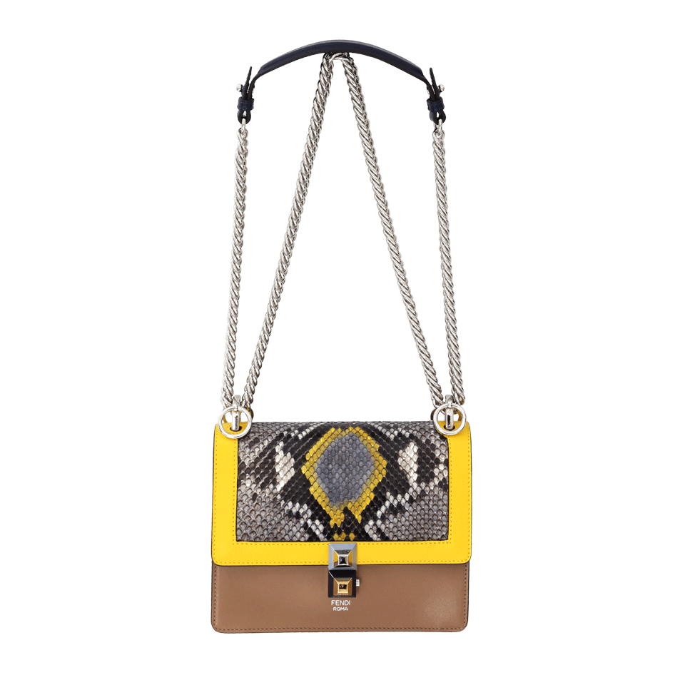 FENDI-Mini Kan I Shoulder Bag-LEM/ASH