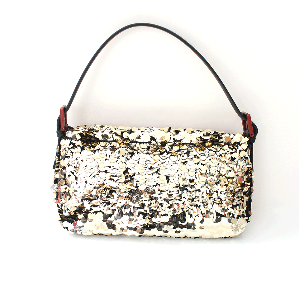 FENDI-Baguette Sequin Shoulder Bag-RED