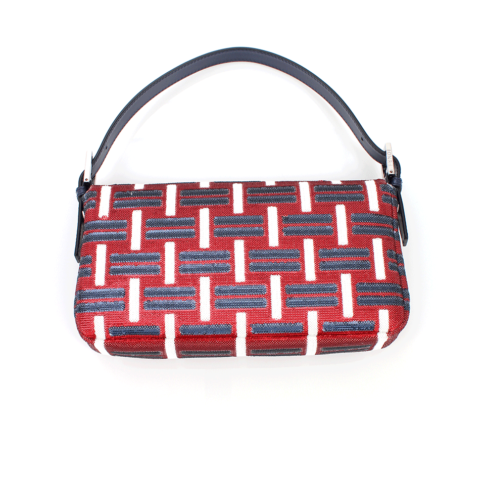 FENDI-Baguette Sequin Shoulder Bag-RED/BLUE