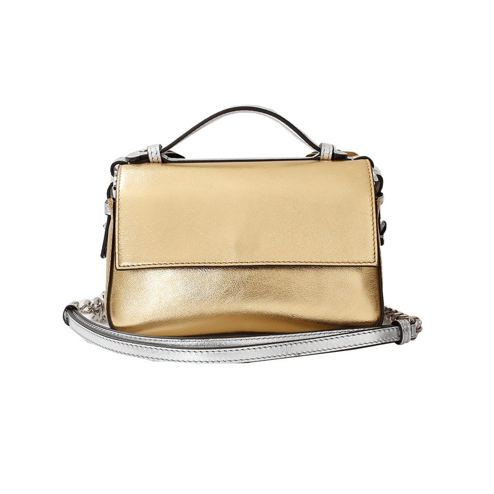 FENDI-Micro Metallic Double Baguette-SILVER
