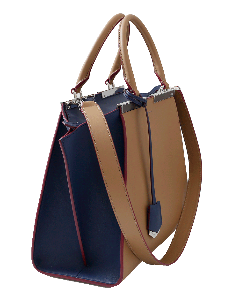 FENDI-3 Jours Color Block Bag-SND/BLUE