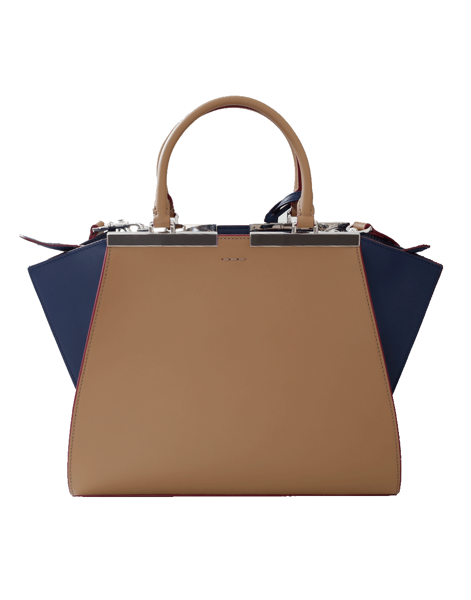 FENDI-3 Jours Color Block Bag-SND/BLUE