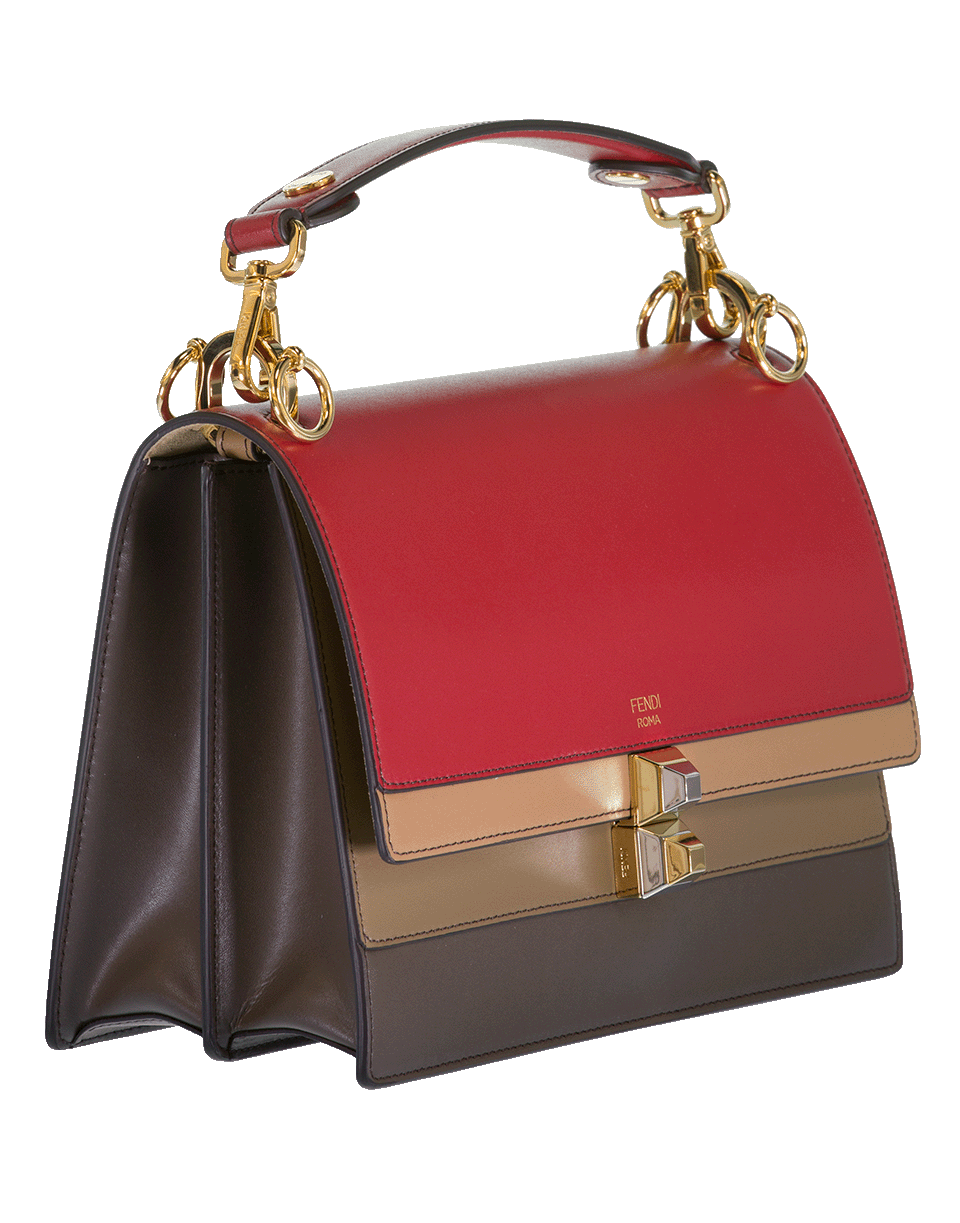 FENDI-Kan I Colorblocked Bag-STRAWBRY