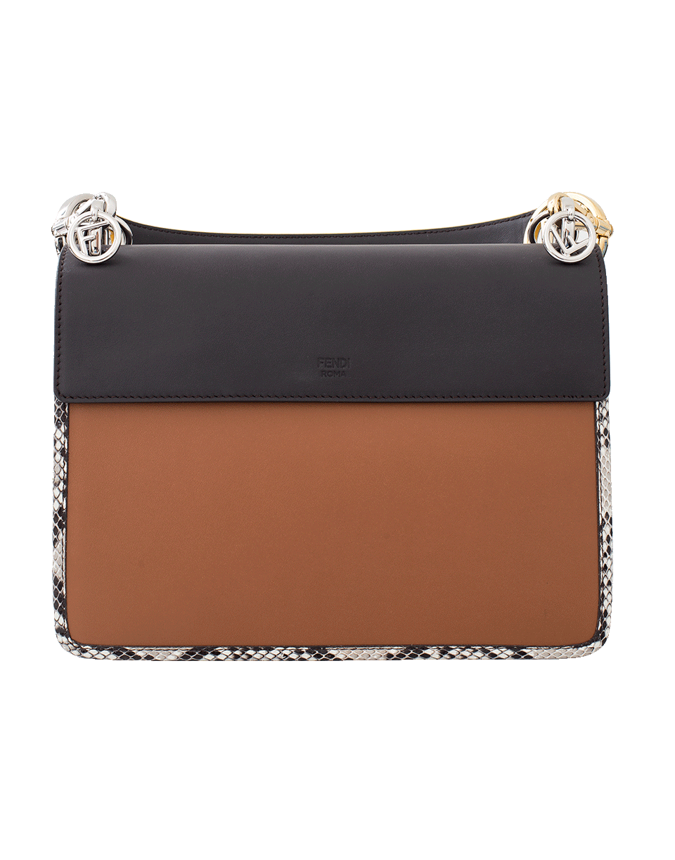 FENDI-Sfilata Kan I Logo Shoulder Bag-TOBACCO