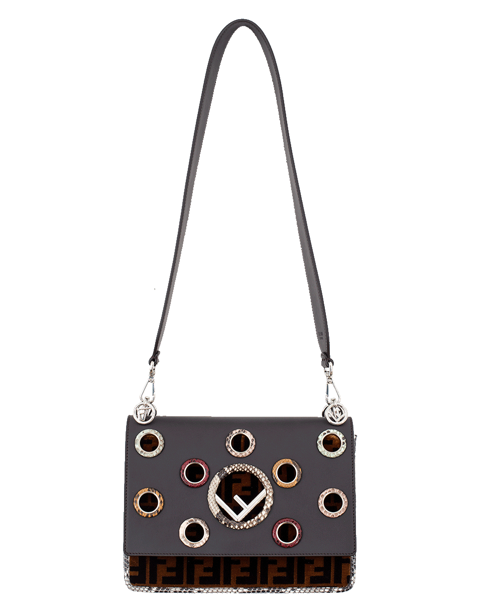 FENDI-Sfilata Kan I Logo Shoulder Bag-TOBACCO