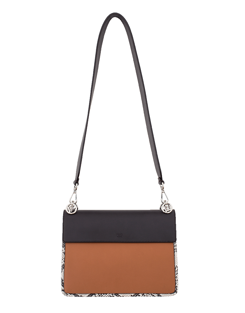 FENDI-Sfilata Kan I Logo Shoulder Bag-TOBACCO