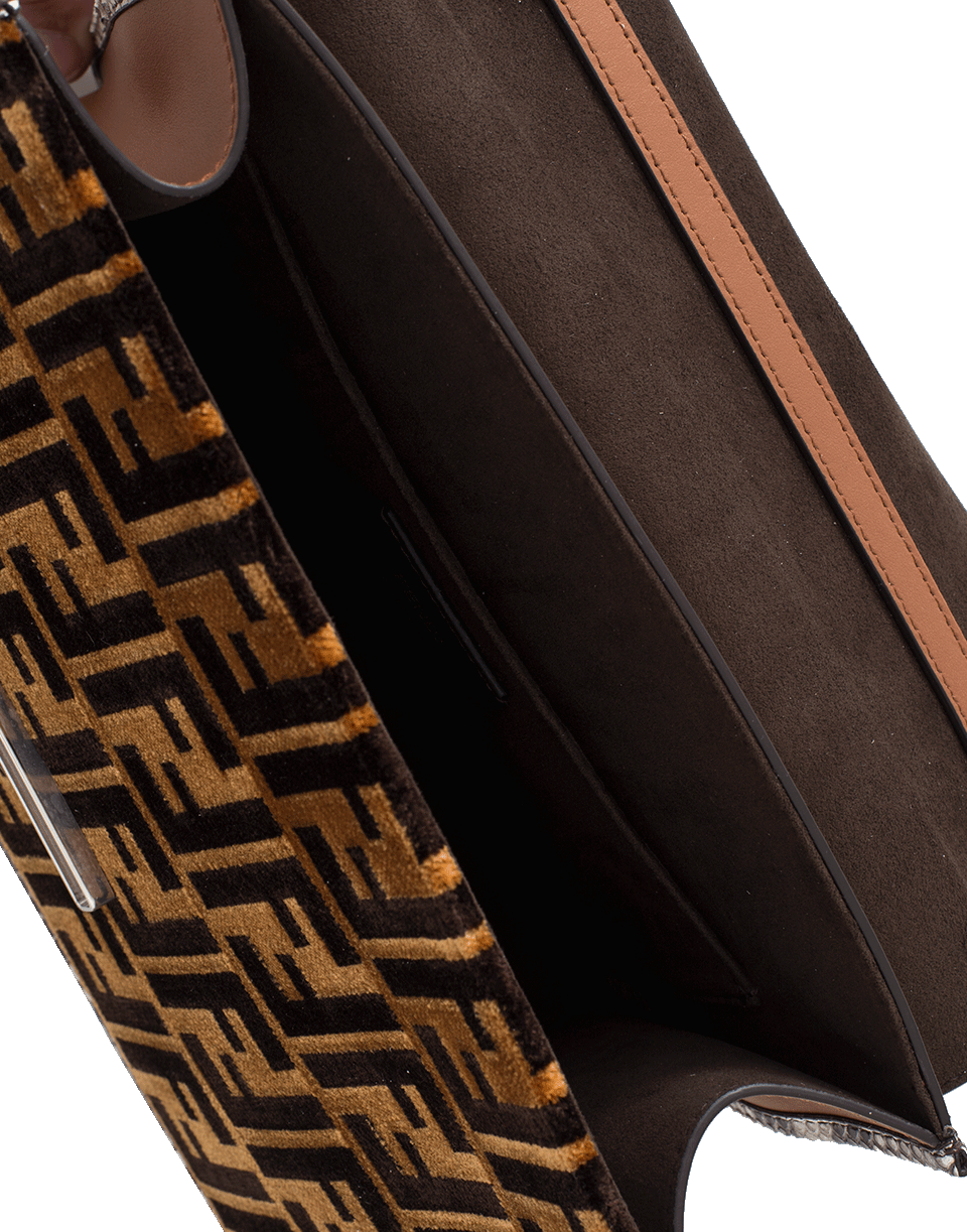 FENDI-Sfilata Kan I Logo Shoulder Bag-TOBACCO
