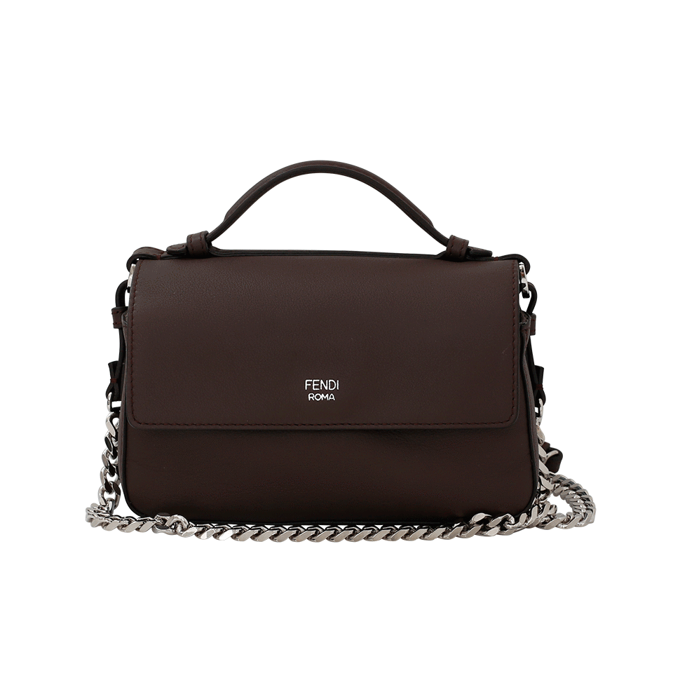 FENDI-Denim Double Micro Baguette-ARDESIA