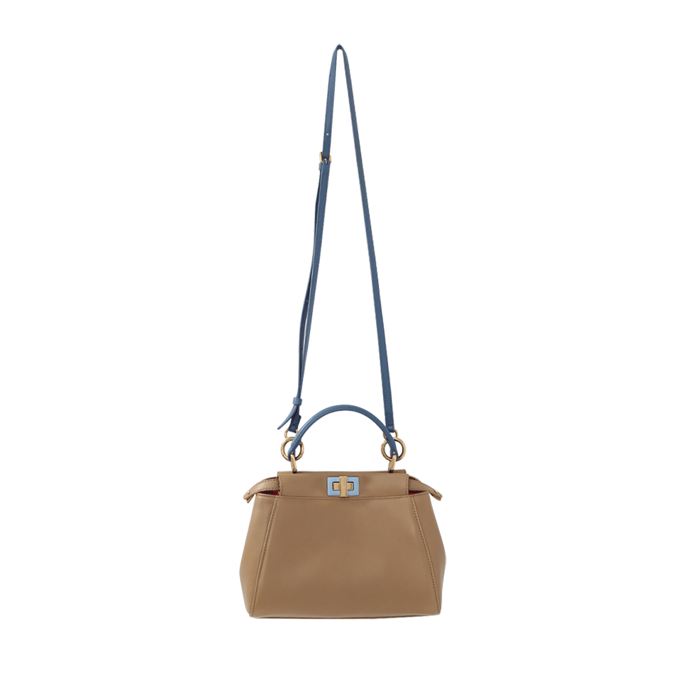 FENDI-Mini Peekaboo Purse-BEIGE