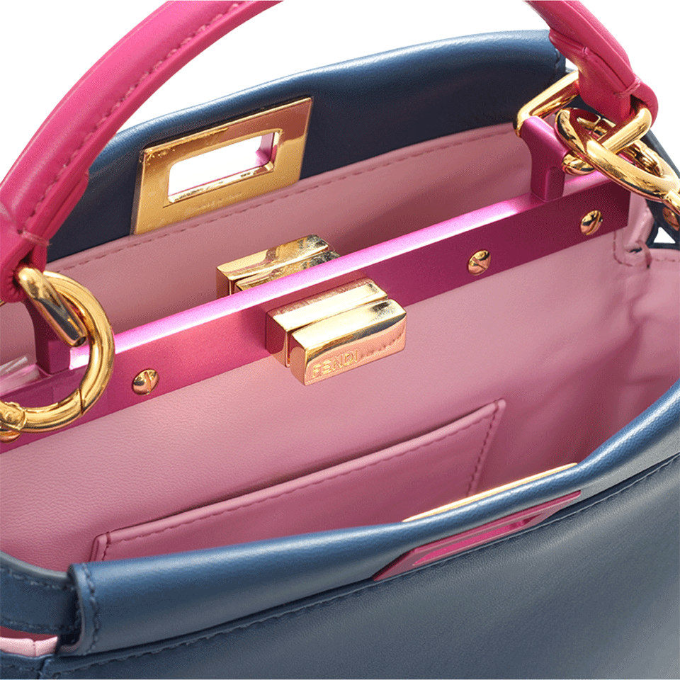FENDI-Peekaboo Mini-BLUE/PNK