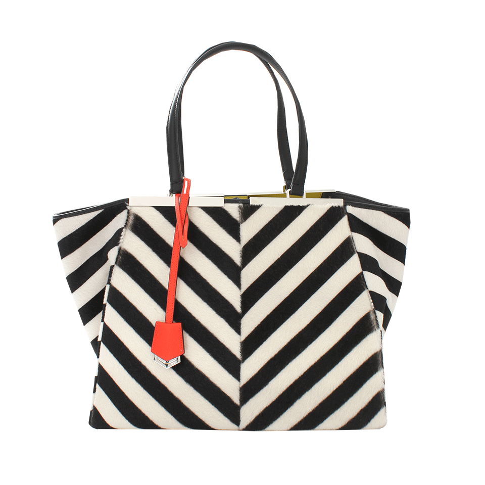 FENDI-2Jours Grande Shopping Bag-LATT/BLK
