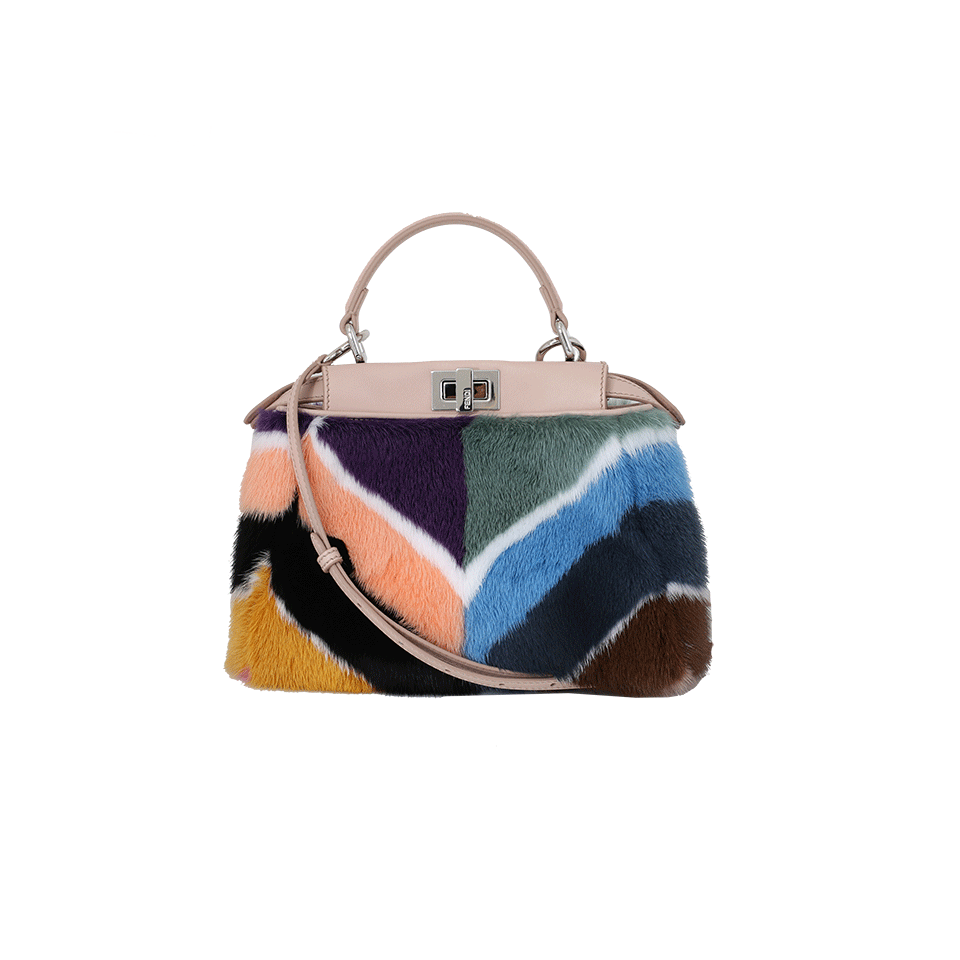 FENDI-Fur Mini Peekaboo-MULTI