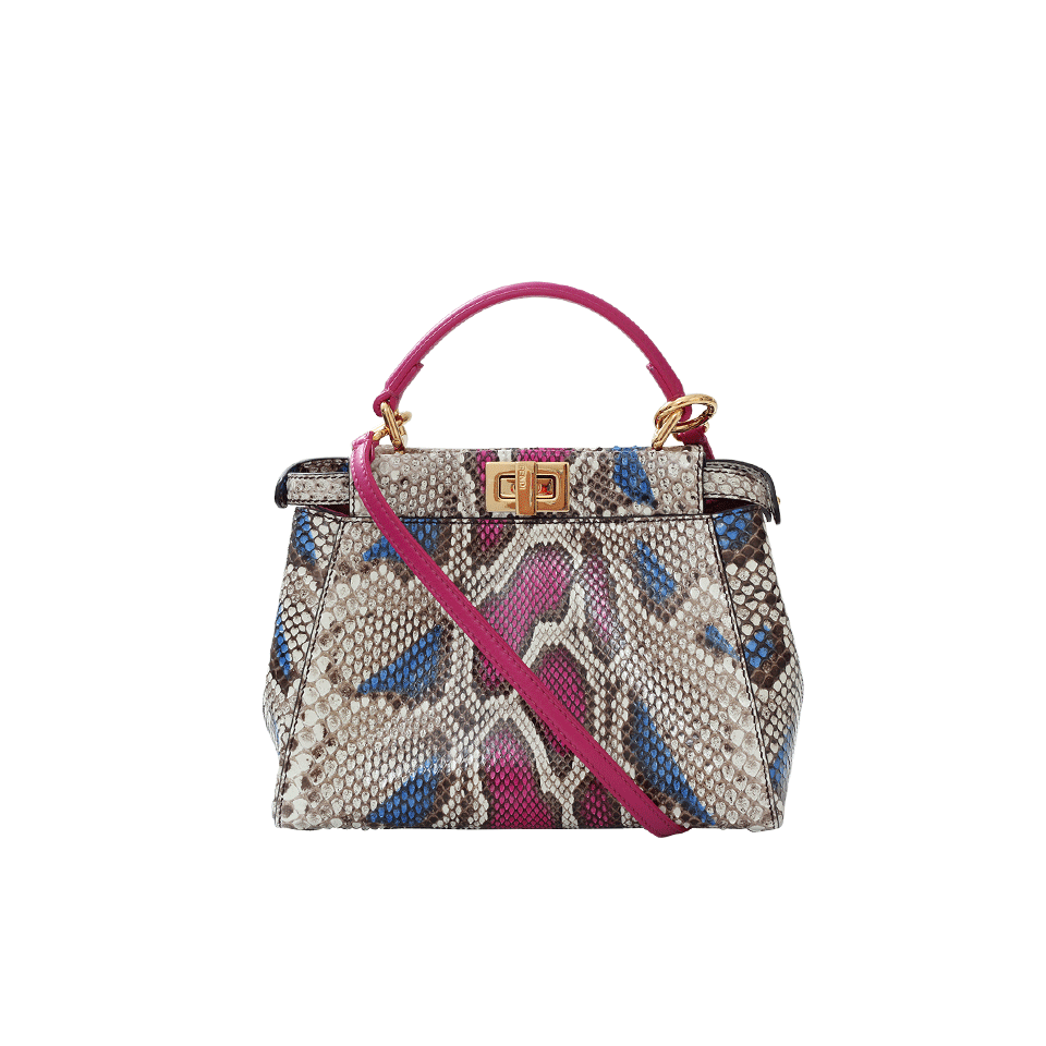 FENDI-Peekaboo Pitone Mini-NAT/PINK