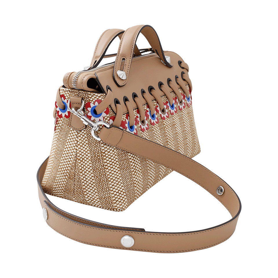 FENDI-By The Way Boston Straw Bag-NATURAL