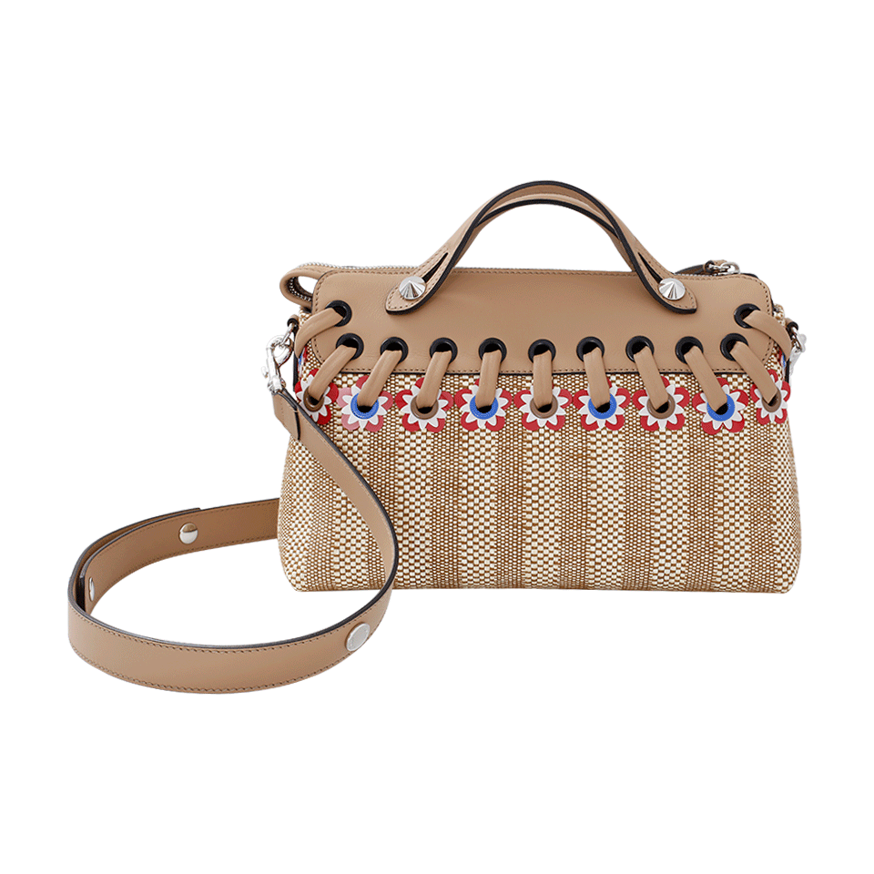 FENDI-By The Way Boston Straw Bag-NATURAL