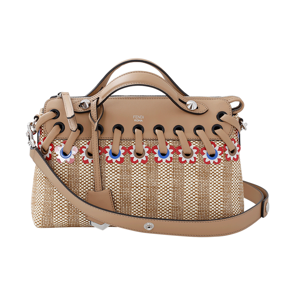 FENDI-By The Way Boston Straw Bag-NATURAL
