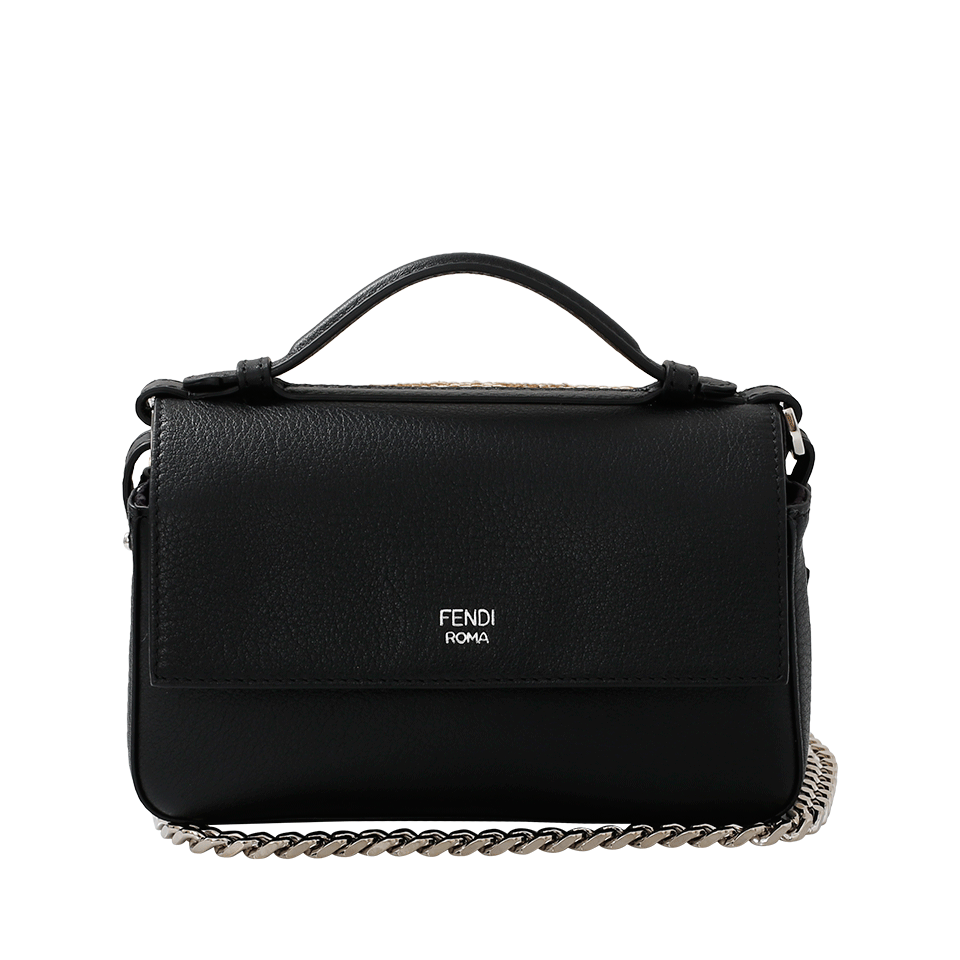 FENDI-Straw Double Micro Baguette-NATURAL