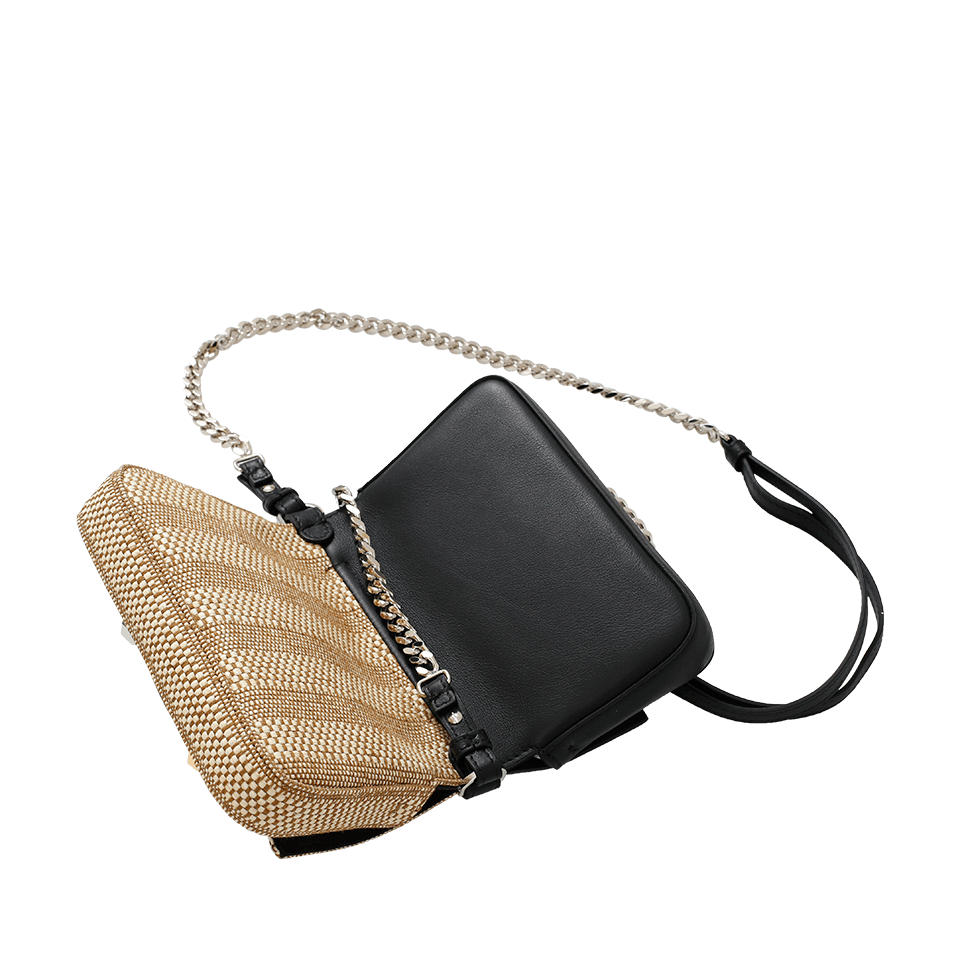 FENDI-Straw Double Micro Baguette-NATURAL