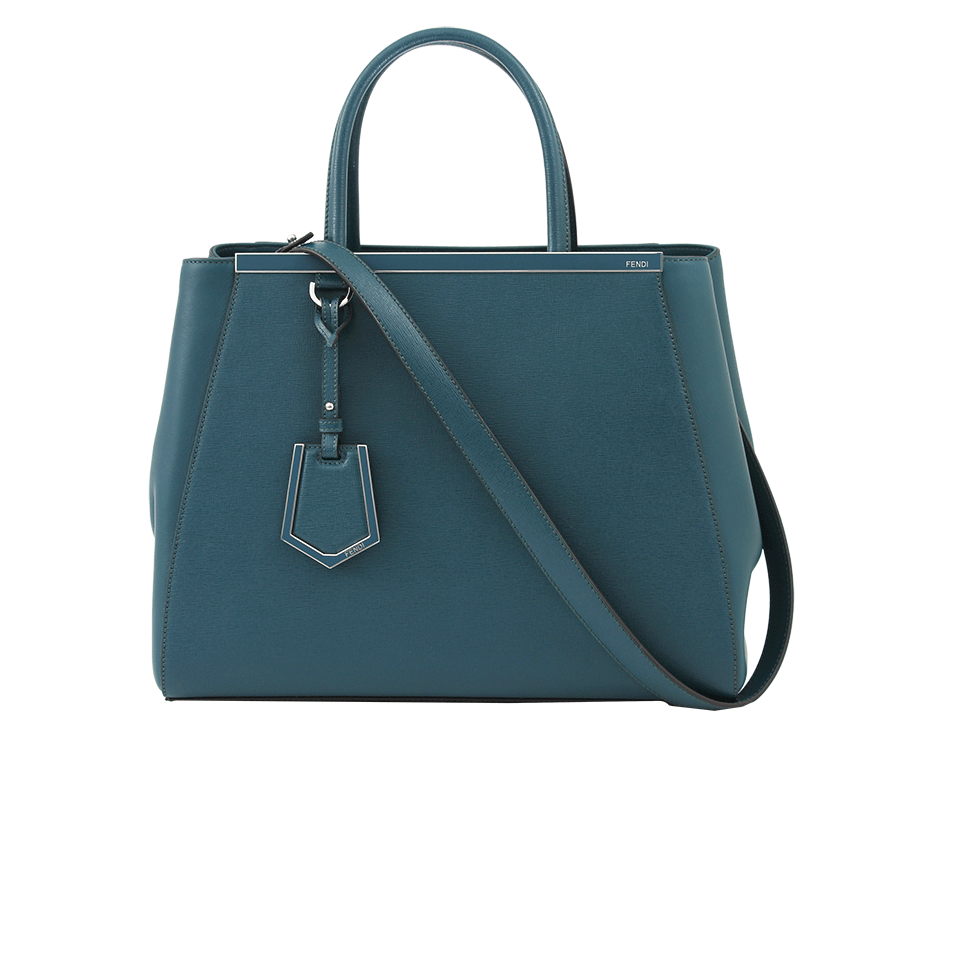 FENDI-2Jours Medium Shopping Bag-OCEAN