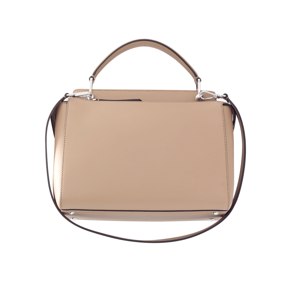 FENDI-Dotcom Floral Stud Purse-TAN