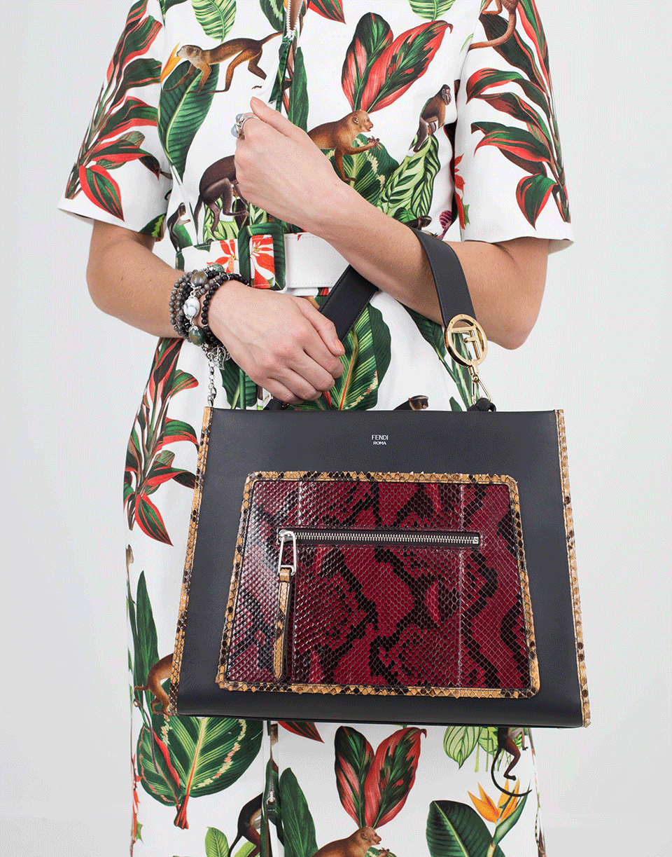 FENDI-Runaway Regular Bag-BLK/RED