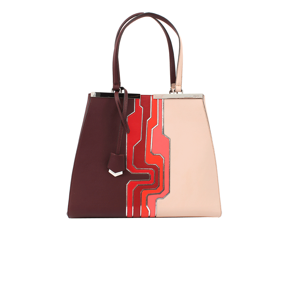 FENDI-2Jours Grande Shopping Bag-BURGUNDY