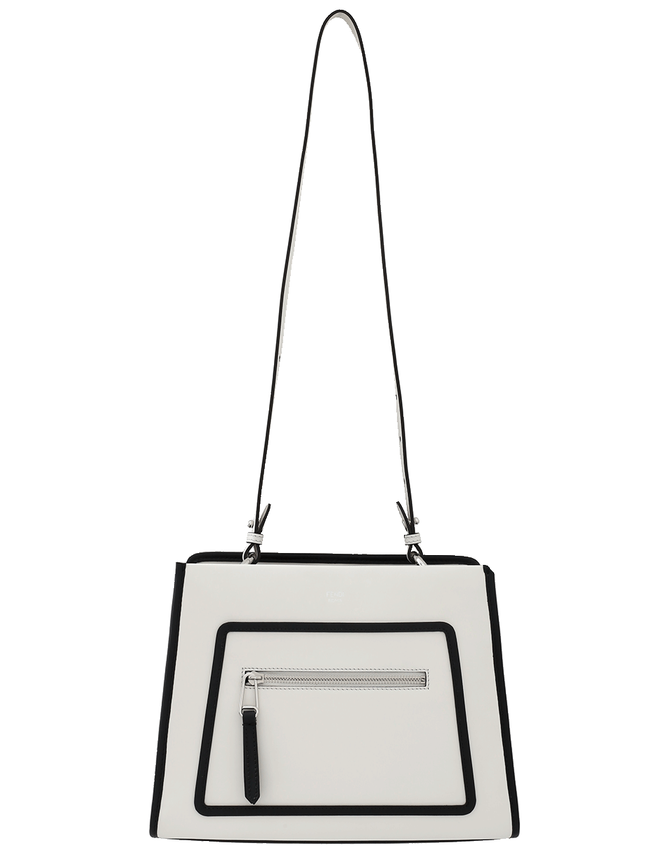 FENDI-Sfilata Small Shopping Bag-WHT/BLK