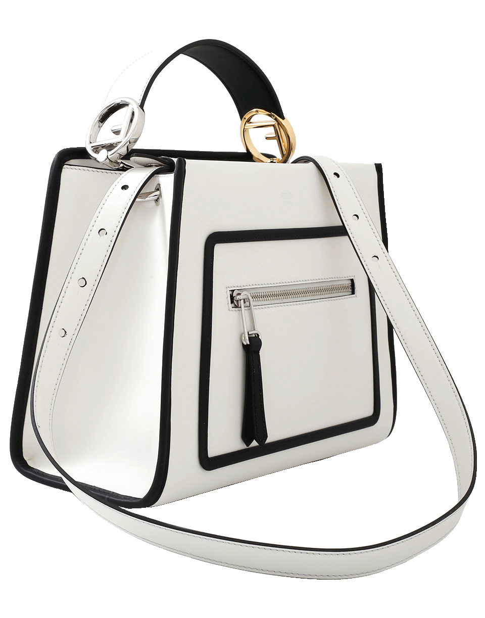 FENDI-Sfilata Small Shopping Bag-WHT/BLK