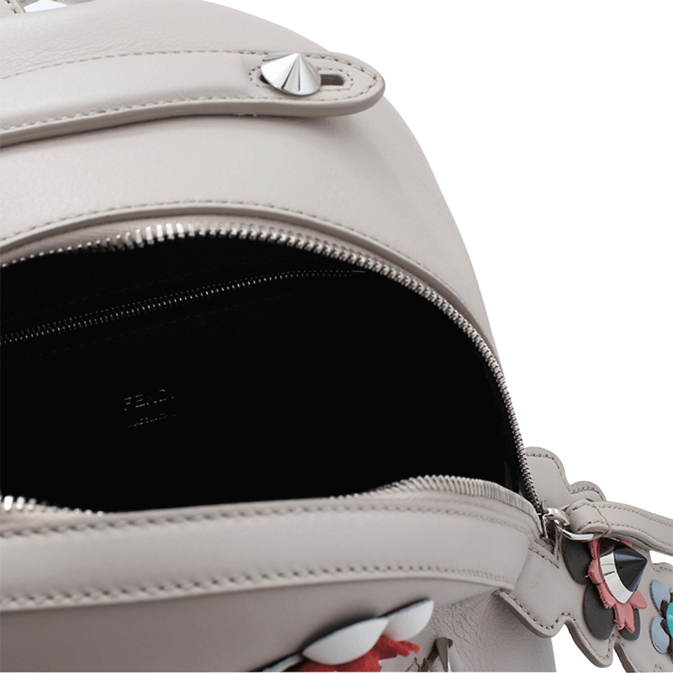 FENDI-Floral Studded Backpack-GREY