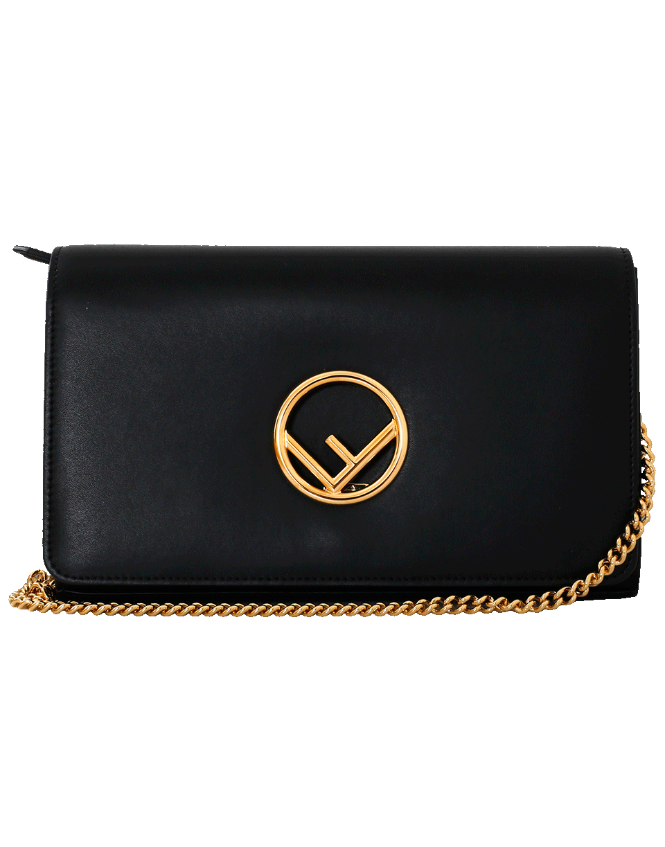FENDI-Sfilata Logo Wallet-BLK/GLD