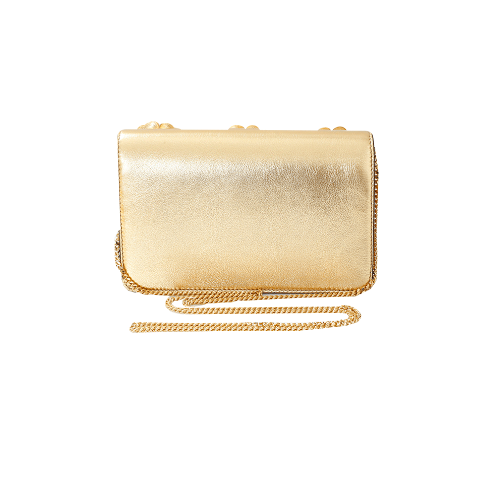 FENDI-Metallic Chain Wallet-GOLD