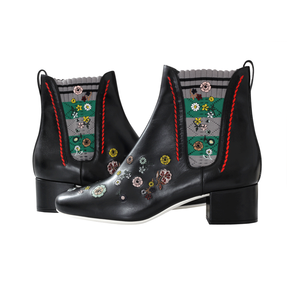 FENDI-Marie Antionette Embroidered Bootie-