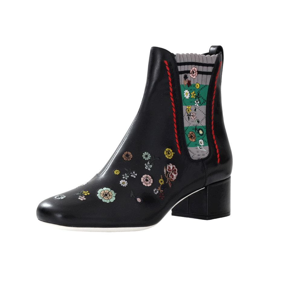 FENDI-Marie Antionette Embroidered Bootie-