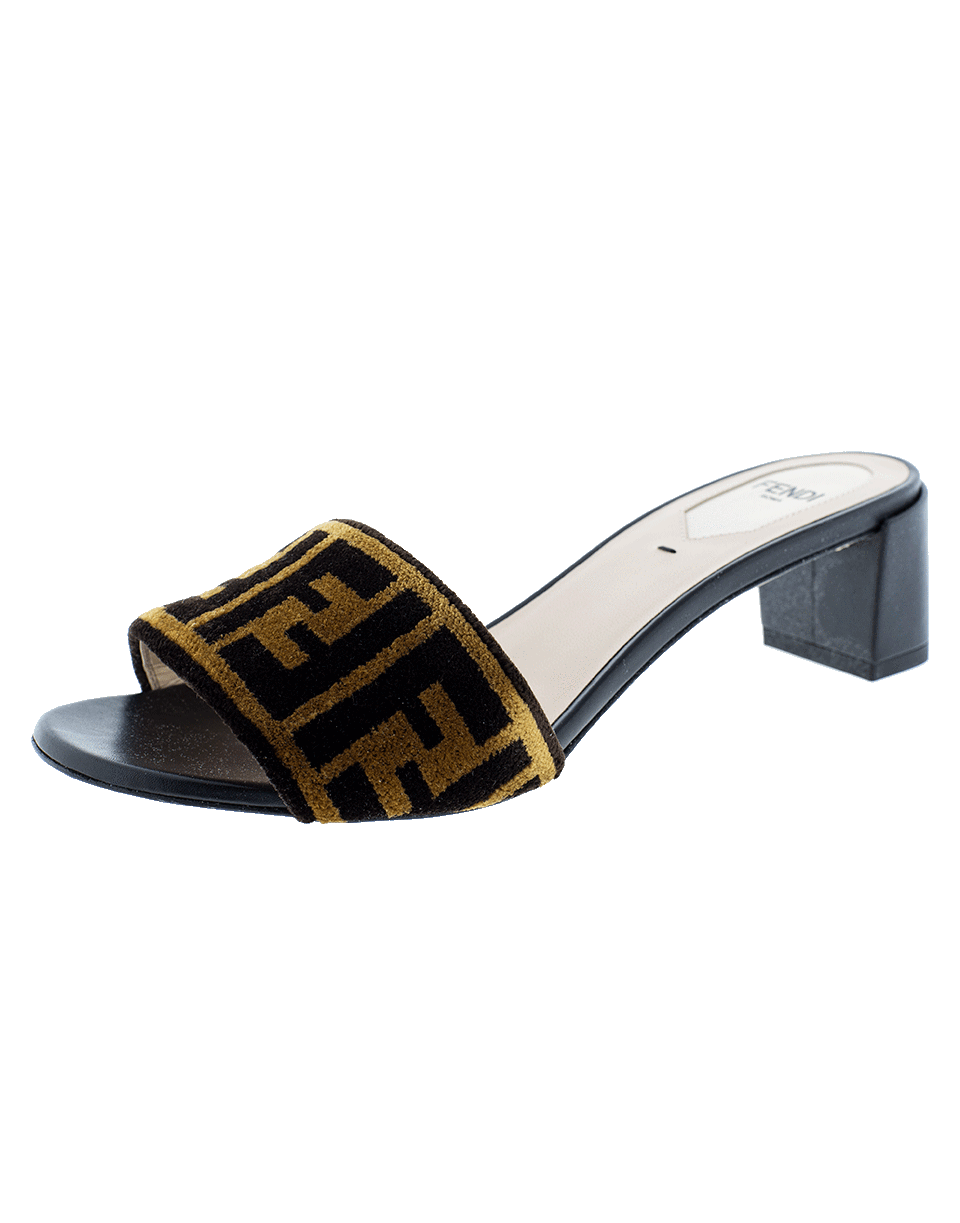 FENDI-Logo Mule Slide-