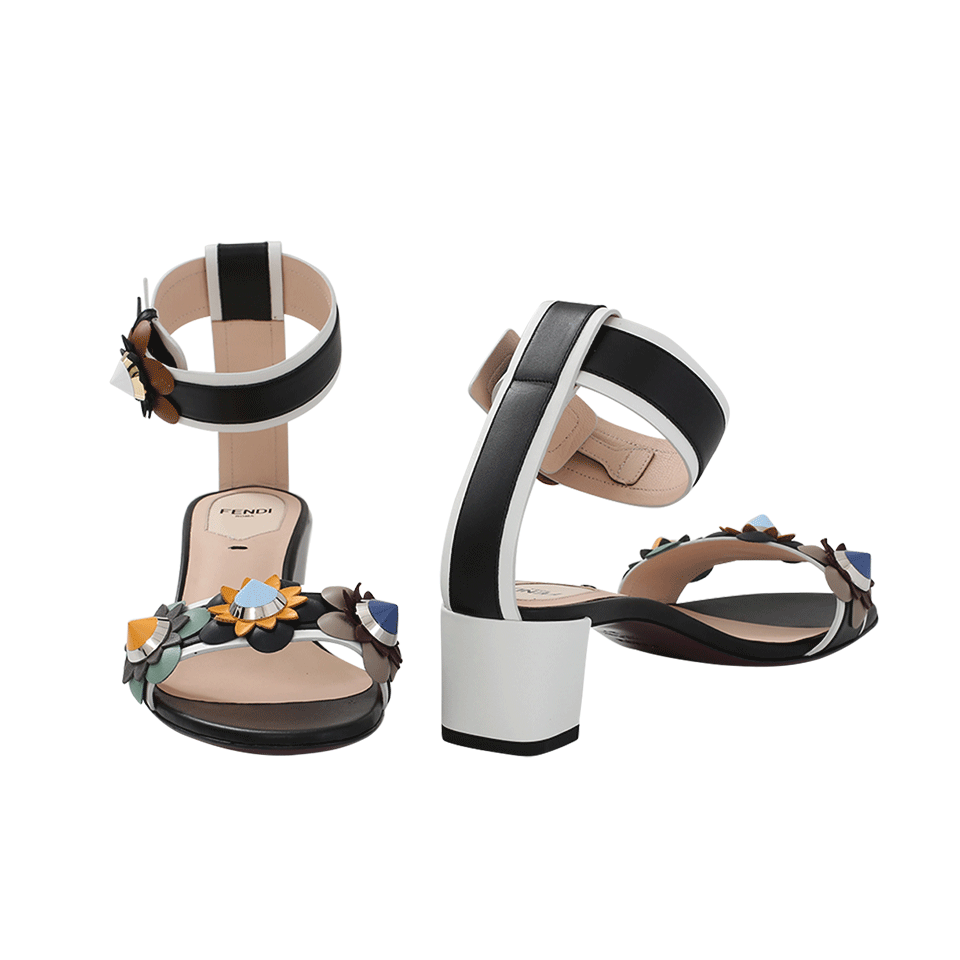 FENDI-Flowerland Block Sandal-