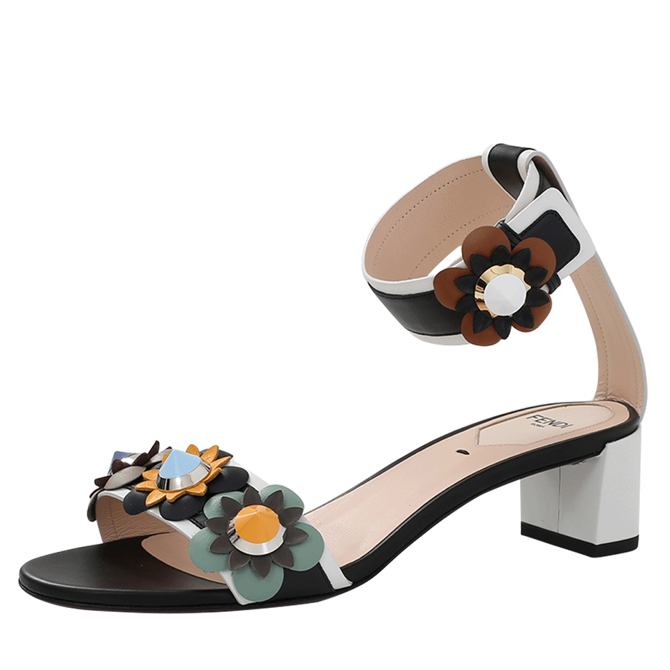 FENDI-Flowerland Block Sandal-