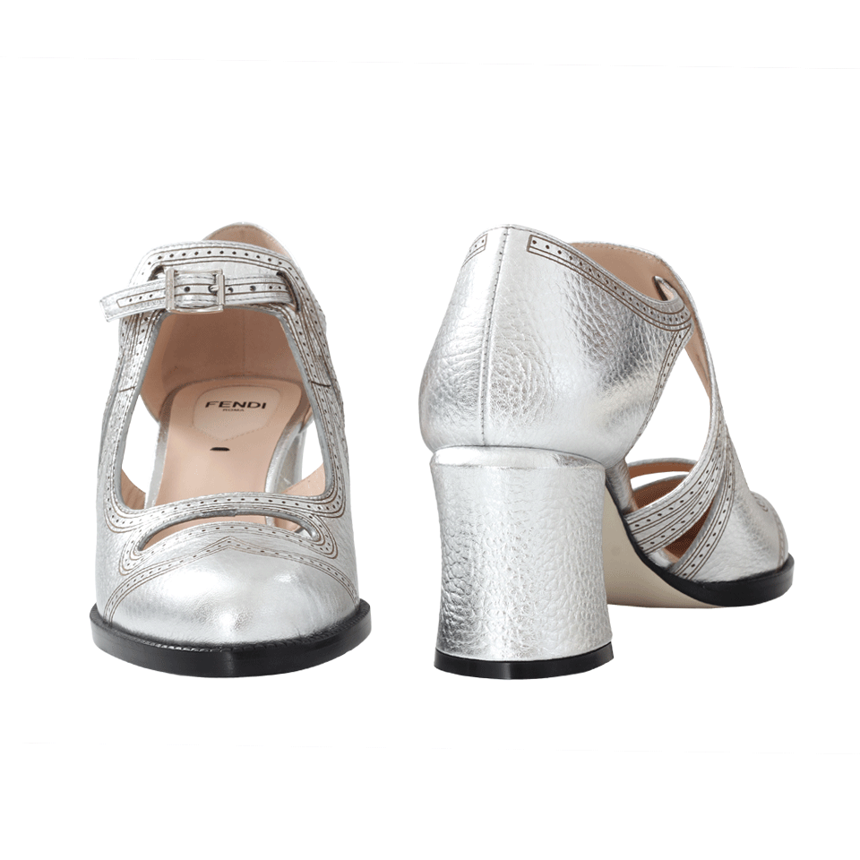 FENDI-Chamelon Metallic Close Toe-