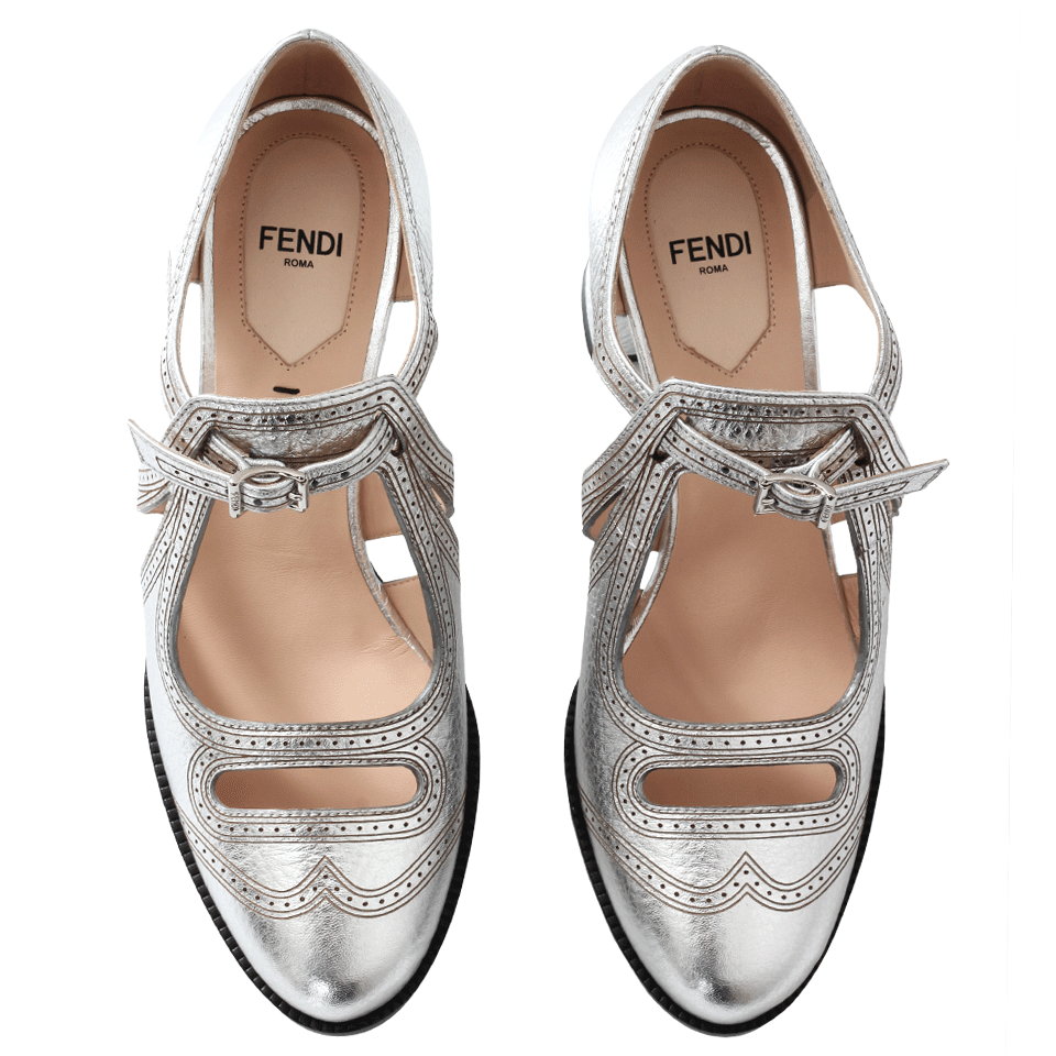 FENDI-Chamelon Metallic Close Toe-