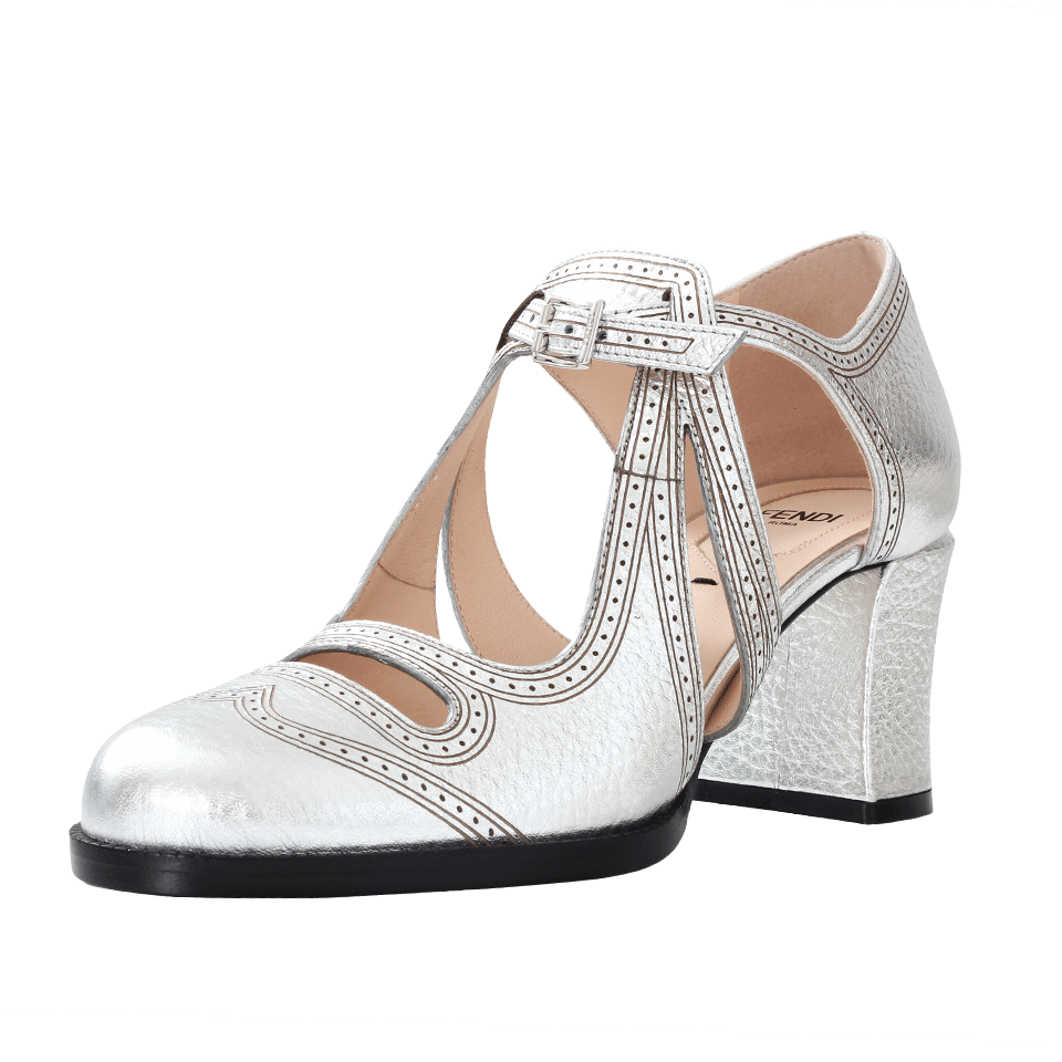 FENDI-Chamelon Metallic Close Toe-