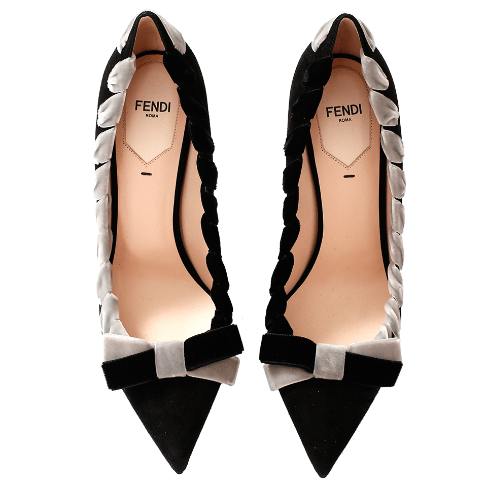 FENDI-Velvet Lace Pump-