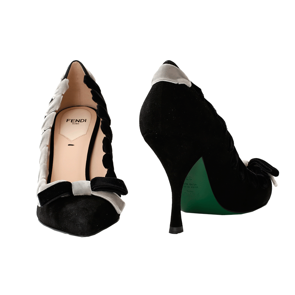 FENDI-Velvet Lace Pump-