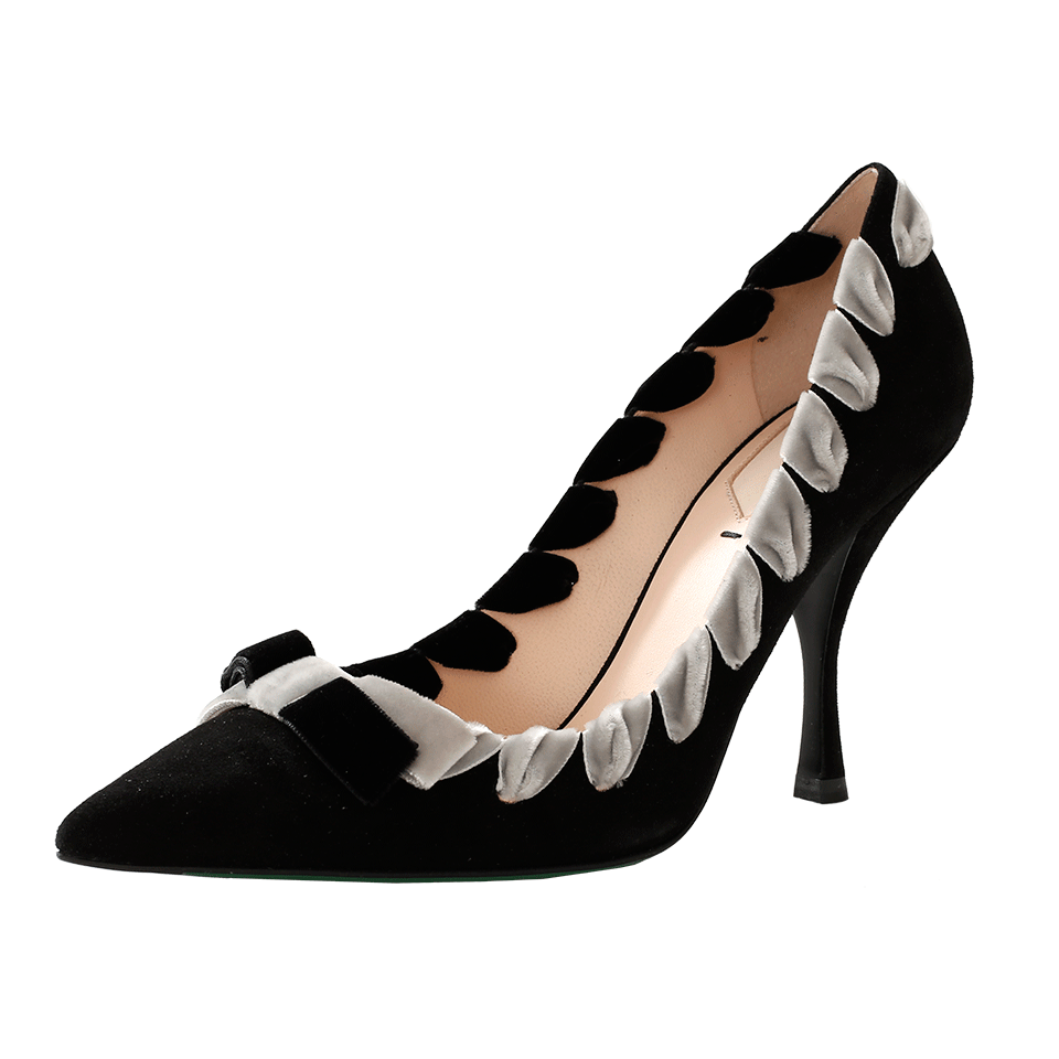 FENDI-Velvet Lace Pump-