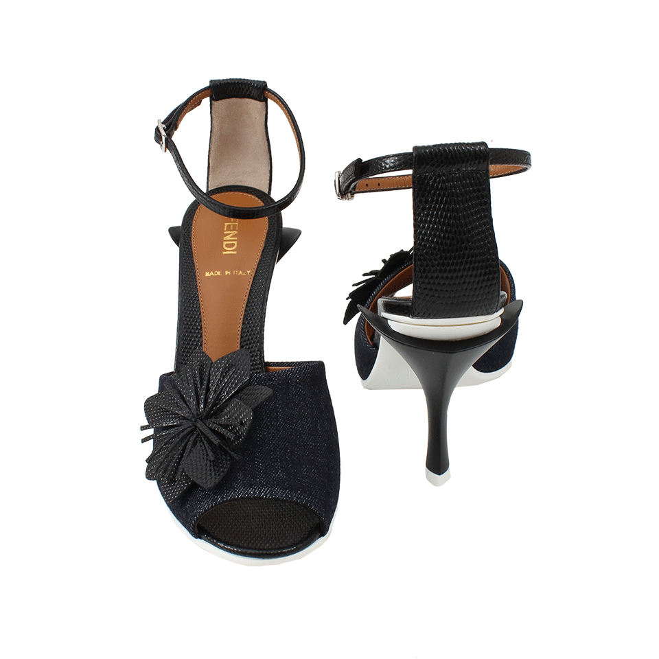 FENDI-Jungle Ankle Wrap Sandal-